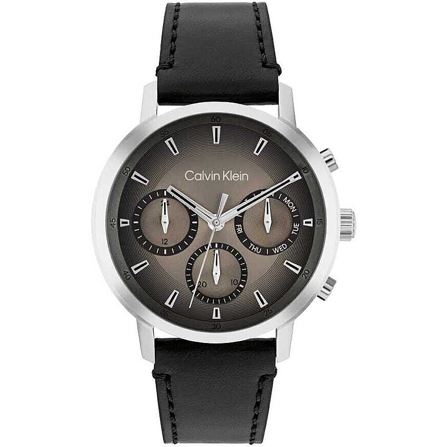 Orologio Calvin Klein Gauge Multifunzione 41 mm Pelle Nera