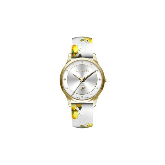 Orologio Camurrìa I Lumia 37 mm Pvd Oro Cinturino con Stampa Limoni