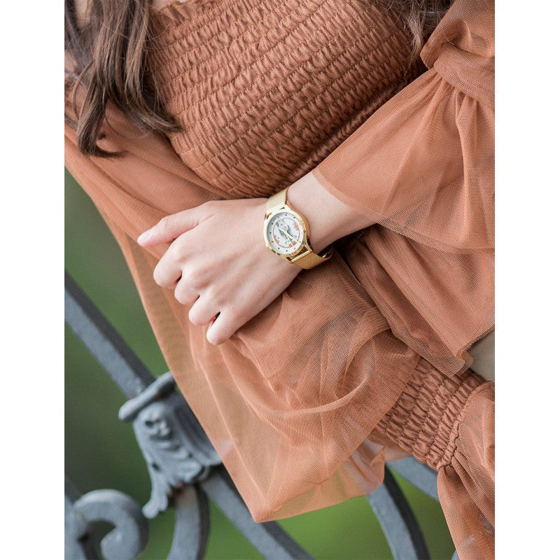Orologio Camurrìa A Bedda 37 mm Pvd Oro Braccialato Maglia Milanese
