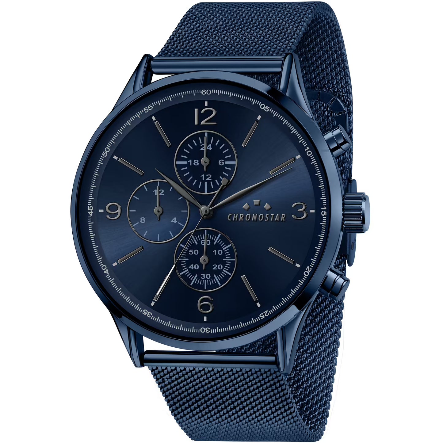 Orologio Chronostar Dandy Multifunzione Maglia Milanese Blu