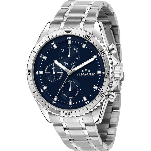 Orologio Chronostar Race Multifunzione Braccialato Blu