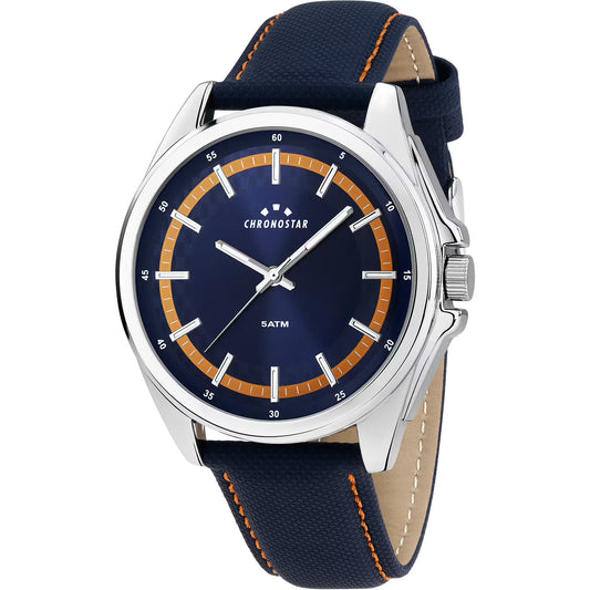 Orologio Chronostar Saturn Pelle Blu