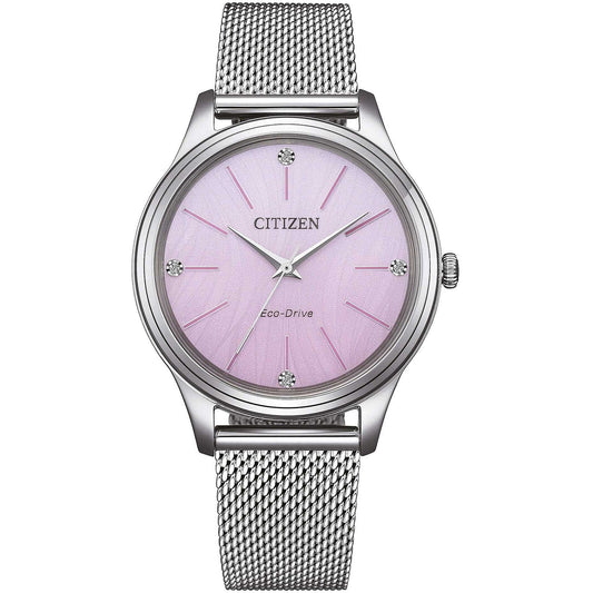 Orologio Citizen Of Action Lady Eco-Drive 34 mm Braccialato Maglia Milano