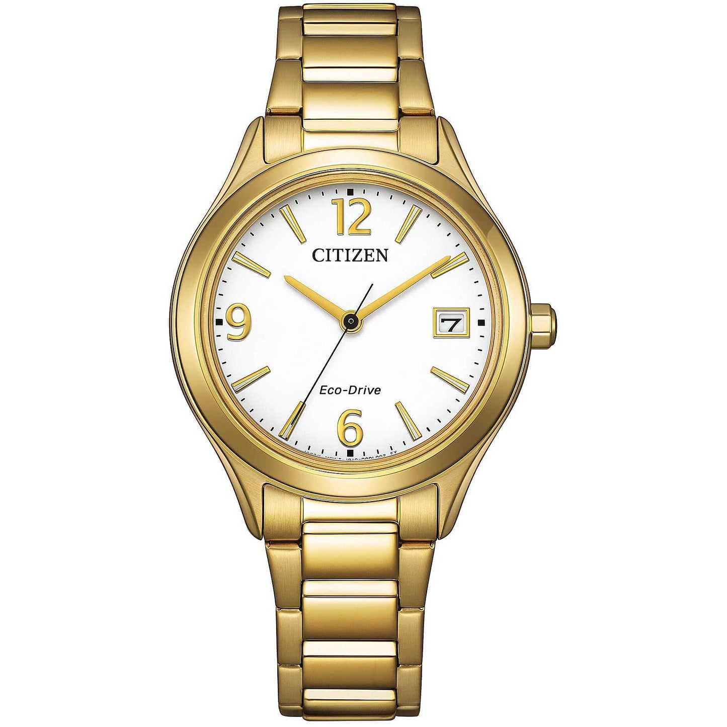 Orologio Citizen Of Action Lady Eco-Drive 33 mm Pvd Oro Braccialato Bianco