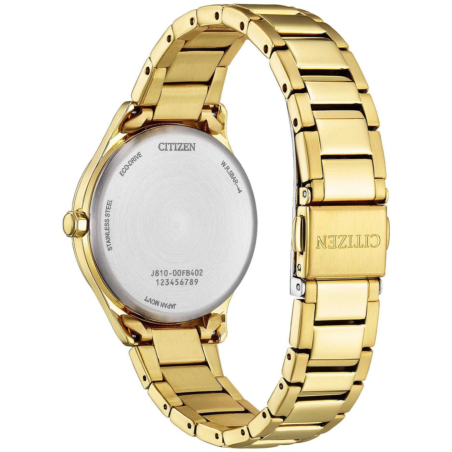 Orologio Citizen Of Action Lady Eco-Drive 33 mm Pvd Oro Braccialato Bianco