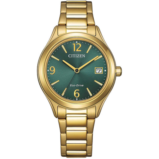 Orologio Citizen Of Action Lady Eco-Drive 33 mm Pvd Oro Braccialato Verde