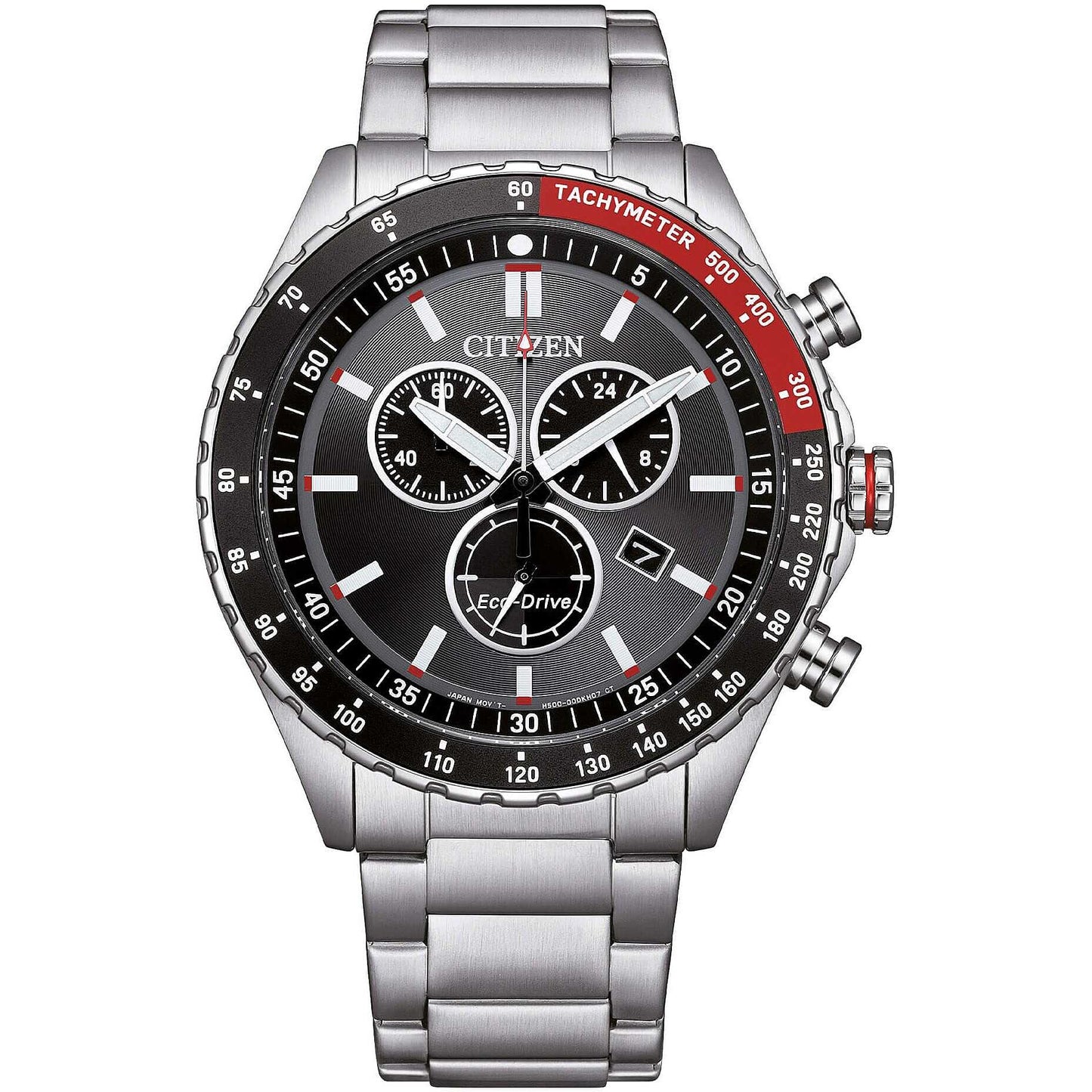 Orologio Citizen Of Action Crono Eco-Drive 43 mm Braccialato Nero