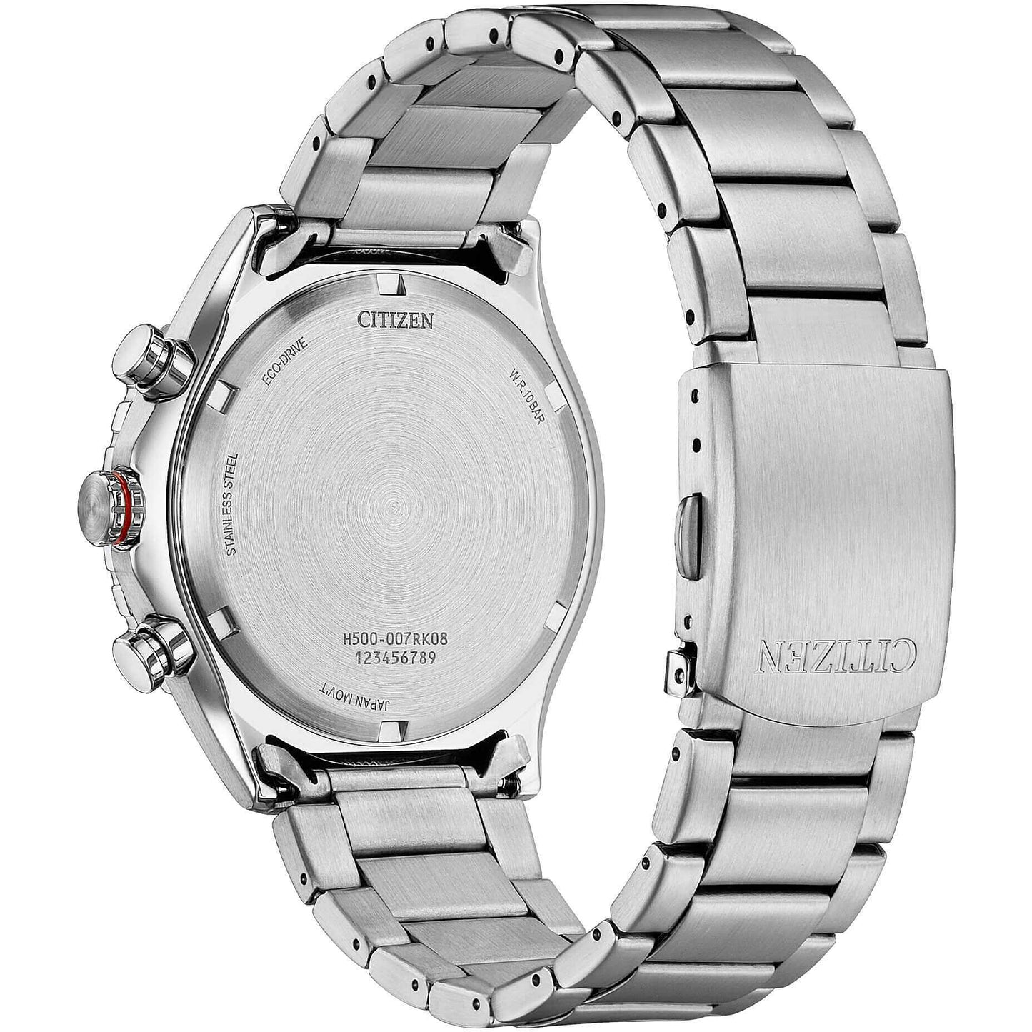 Orologio Citizen Of Action Crono Eco-Drive 43 mm Braccialato Nero