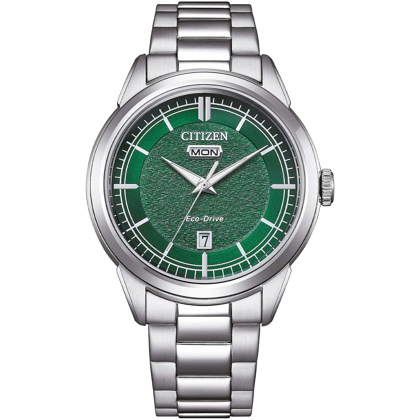 Orologio Citizen Of Action Day-Date Eco-Drive 40 mm Braccialato Verde