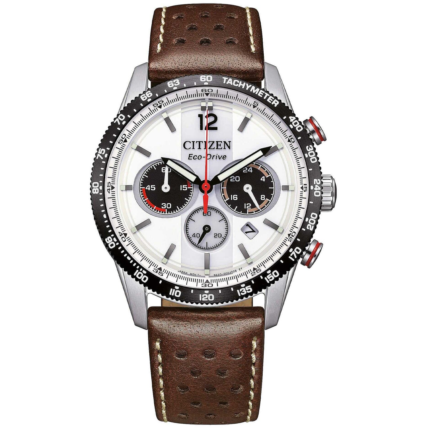 Orologio Citizen Of Action Crono Eco-Drive 39 mm Cinturino Pelle Marrone
