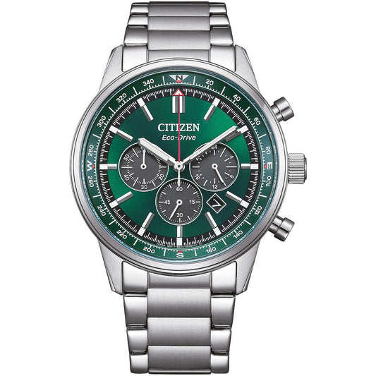 Orologio Citizen Of Action Crono Eco-Drive 42 mm Braccialato Verde