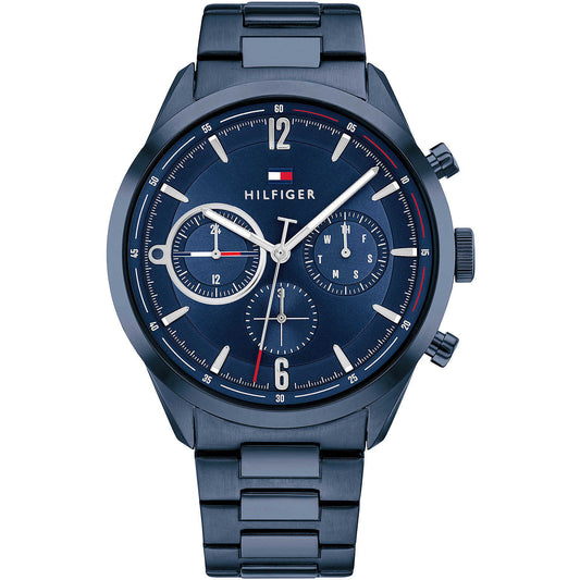 Orologio Tommy Hilfiger Matthew Multifunzione 44 mm Acciaio Braccialato Blu