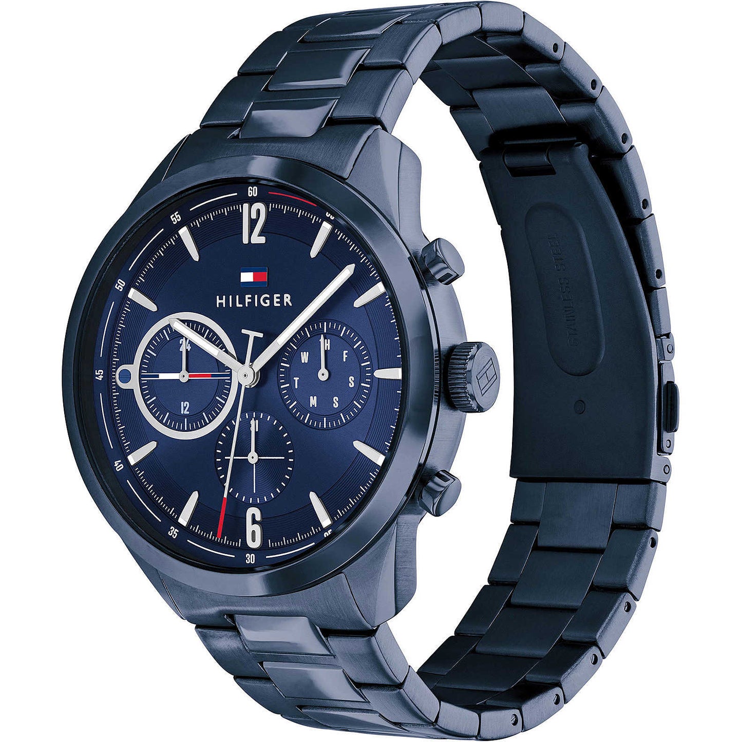 Orologio Tommy Hilfiger Matthew Multifunzione 44 mm Acciaio Braccialato Blu