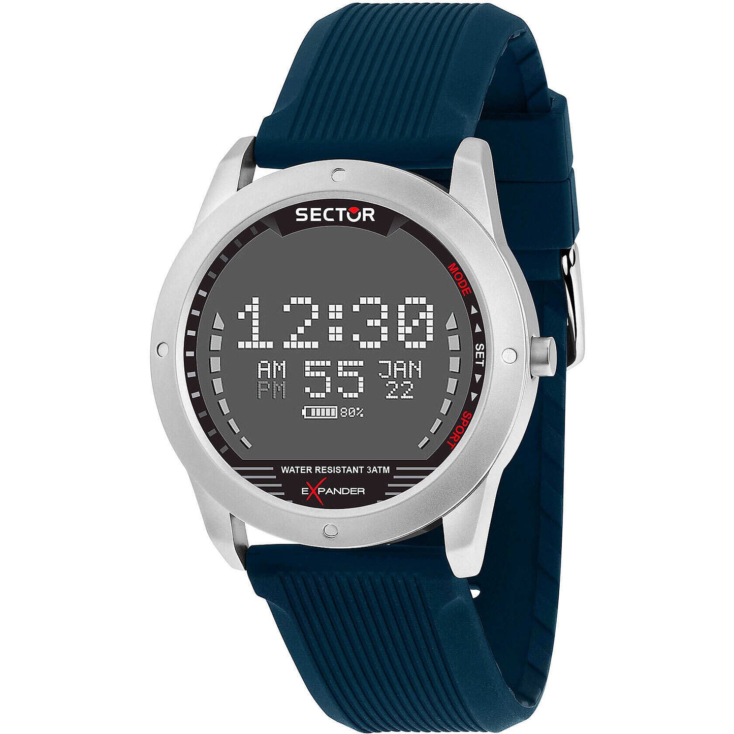 Orologio Sector Ex-43 Digitale 39 mm Cinturino Silicone Blu