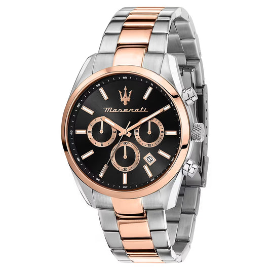 Orologio Maserati Attrazione Multifunzione 43 Mm Braccialato Bicolore Acciaio/Pvd Oro Rosa