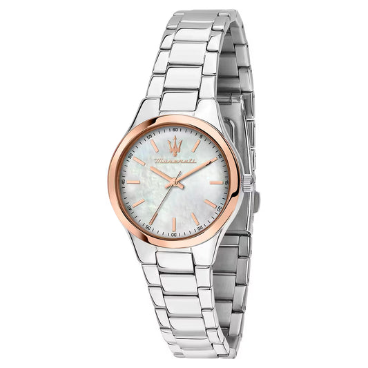 Orologio Maserati Attrazione 30 Mm Acciaio/Pvd Oro Rosa Braccialato Madreperla