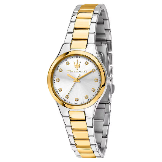 Orologio Maserati Attrazione Lady 30 Mm Acciaio/Pvd Oro Braccialato Bicolore Madreperla