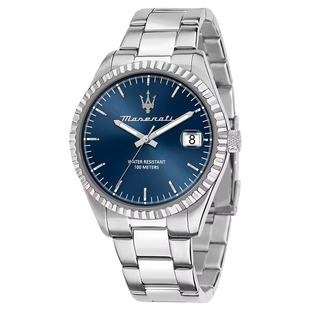 Orologio Maserati Competizione 43 Mm Acciaio Braccialato Blu