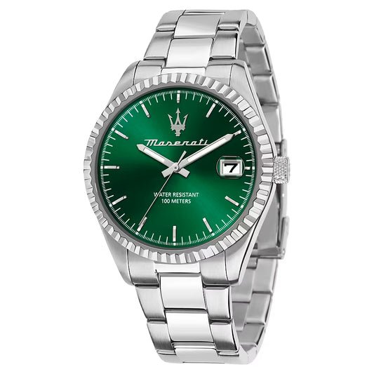 Orologio Maserati Competizione 43 Mm Acciaio Braccialato Quadrante Verde