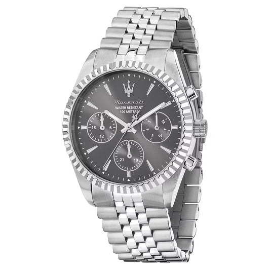 Orologio Maserati Competizione Chrono 41 Mm Acciaio Braccialato Grigio