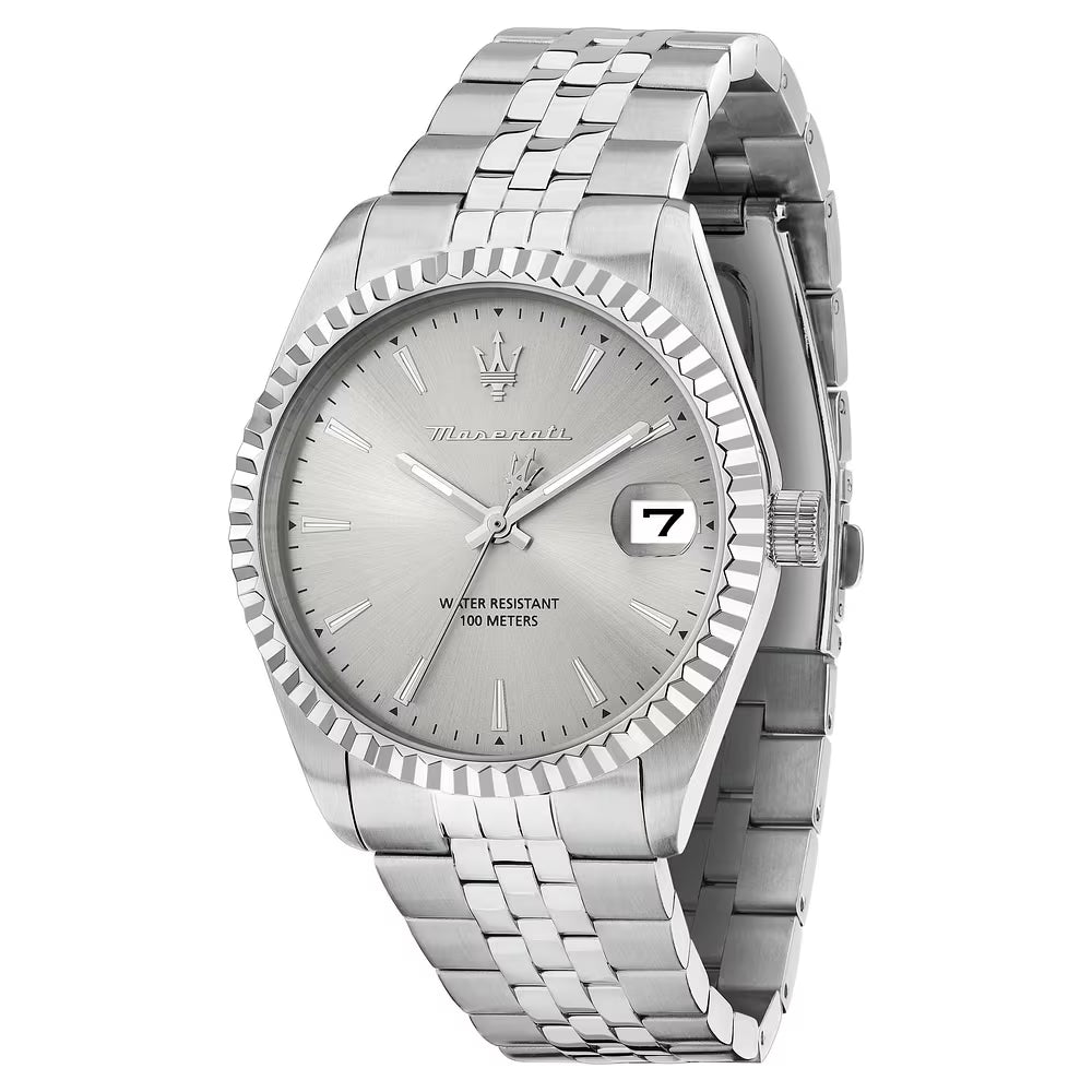 Orologio Maserati Competizione 41 Mm Acciaio Braccialato Quadrante Grigio