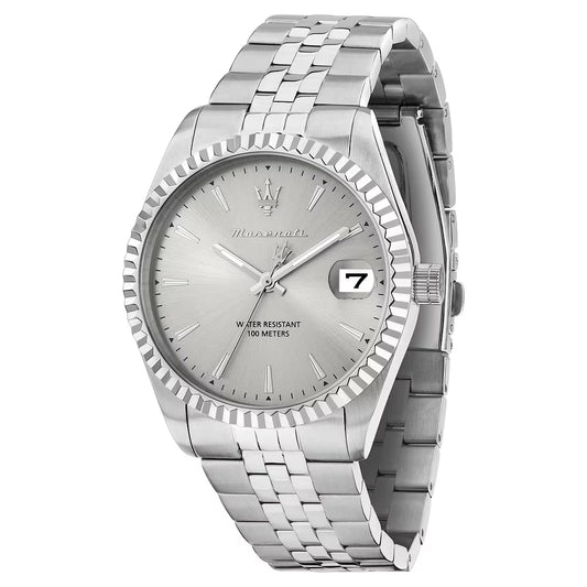 Orologio Maserati Competizione 41 Mm Acciaio Braccialato Quadrante Grigio