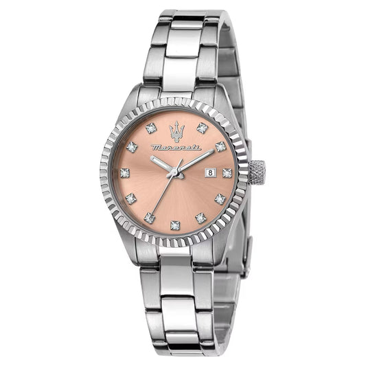 Orologio Maserati Competizione Lady 31 Mm Acciaio Braccialato Cipria