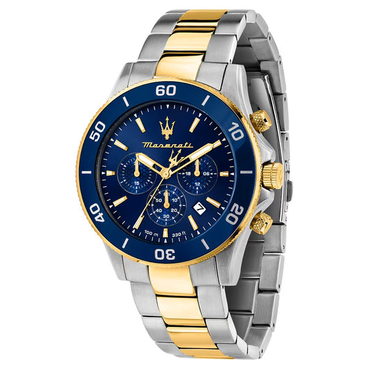 Orologio Maserati Competizione Chrono 43 Mm Acciaio Braccialato Bicolore