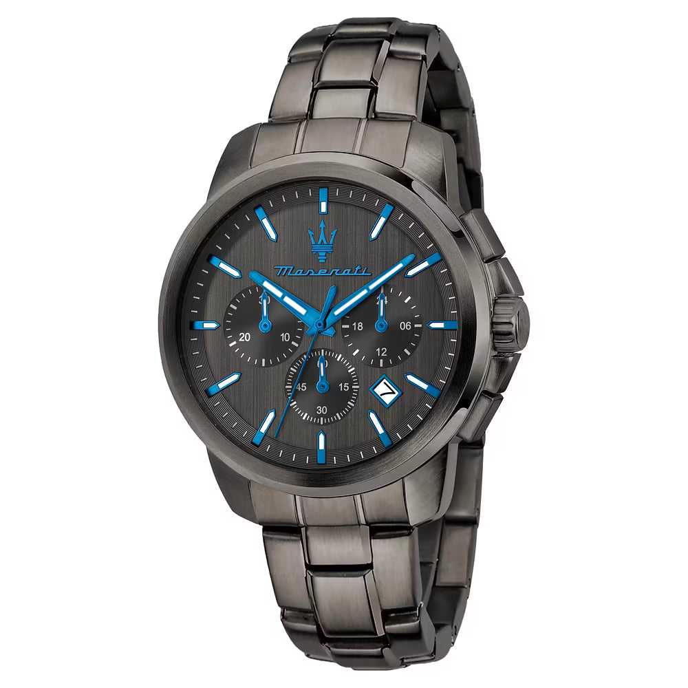 Orologio Maserati Dark Edition Successo Chrono 42 Mm Pvd Grigio Braccialato