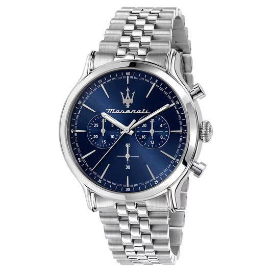 Orologio Maserati Epoca Chrono 42 Mm Acciaio Braccialato Blu
