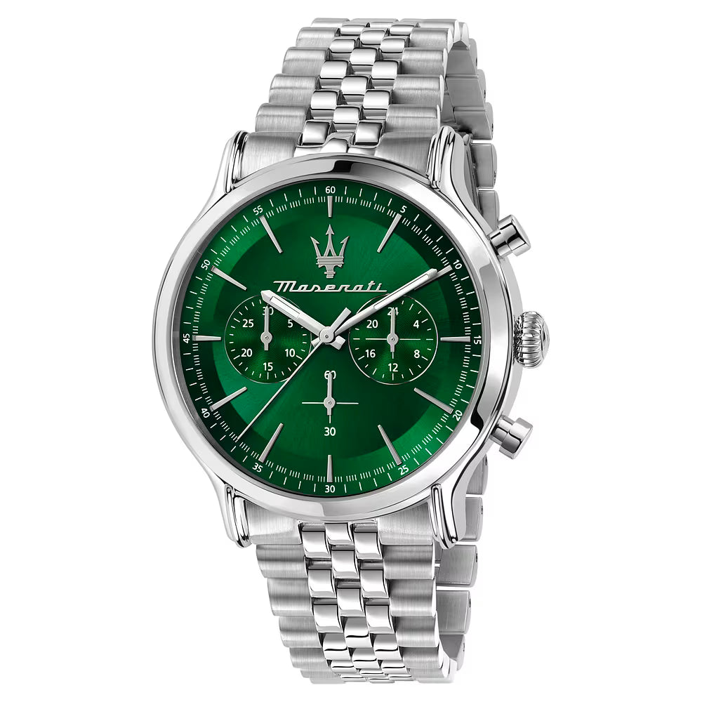 Orologio Maserati Epoca Chrono 42 Mm Acciaio Braccialato Verde