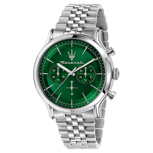Orologio Maserati Epoca Chrono 42 Mm Acciaio Braccialato Verde
