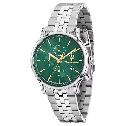 Orologio Maserati Epoca Slim Chrono 40 Mm Acciaio Braccialato Verde