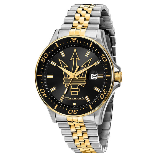 Orologio Maserati Time Sfida 44 mm Acciaio Pvd Oro Braccialato Bicolore
