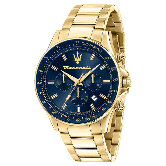 Orologio Maserati Sfida Chrono 44 Mm Pvd Oro Braccialato