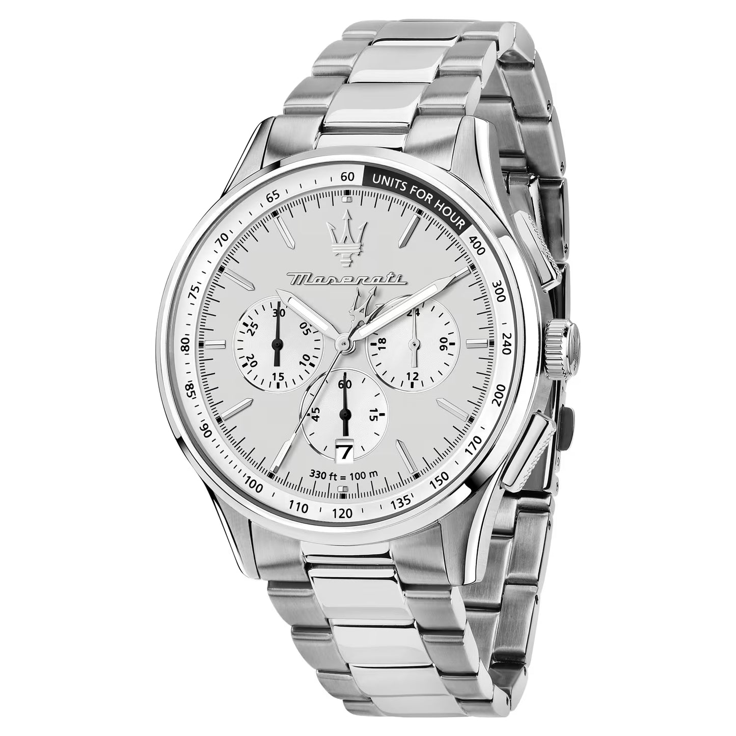 Orologio Maserati Sorpasso 42 mm Chrono Acciaio Braccialato Quadrante Grigio