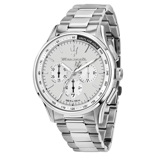Orologio Maserati Sorpasso 42 mm Chrono Acciaio Braccialato Quadrante Grigio