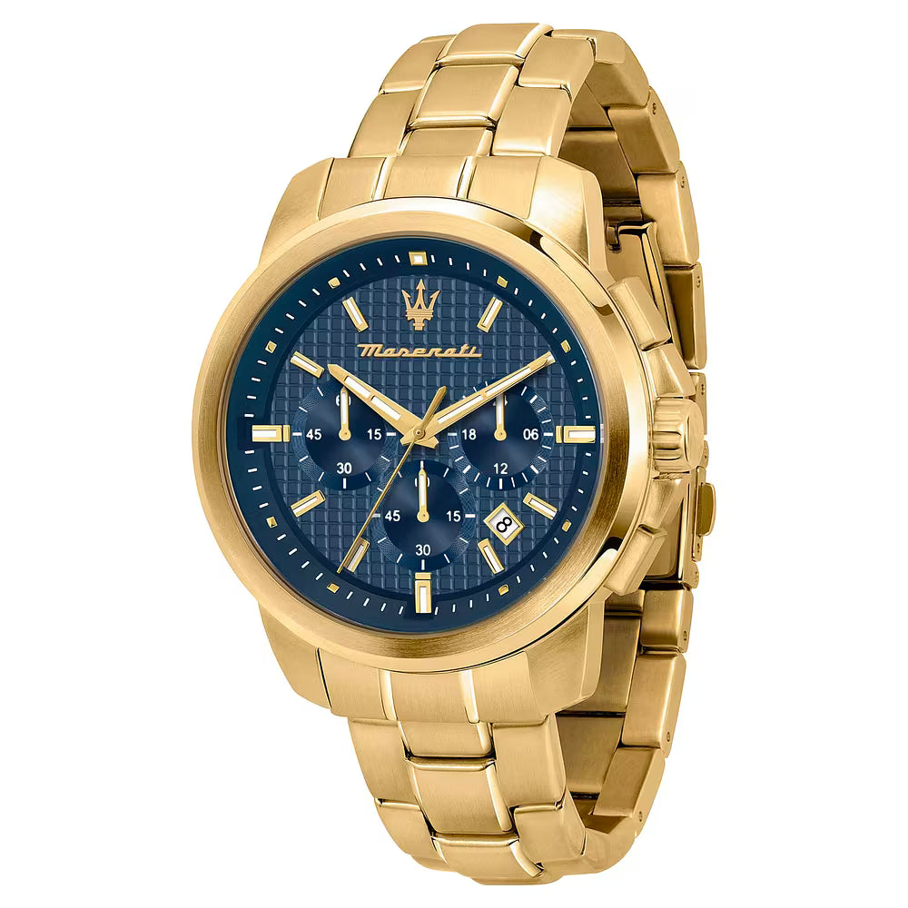 Orologio Maserati Successo Chrono 44 Mm Pvd Oro Braccialato