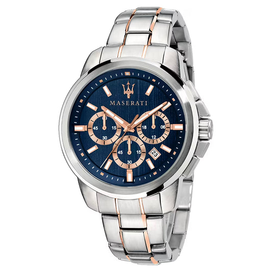 Orologio Maserati Successo Chrono 44 Mm Acciaio Braccialato Bicolore