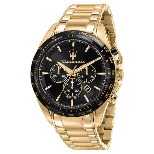 Orologio Maserati Traguardo Chrono 45 Mm Pvd Oro Braccialato