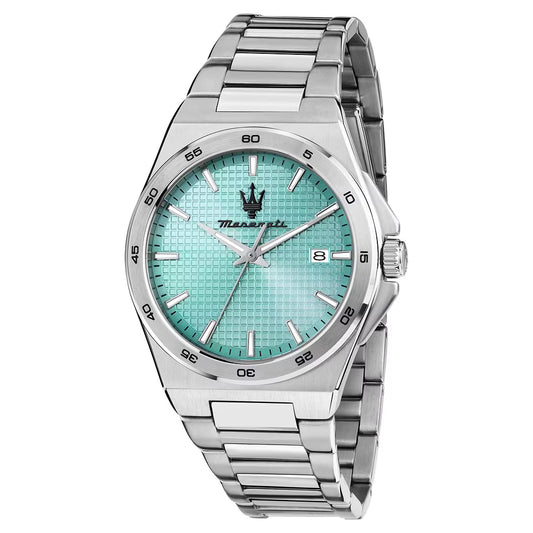 Orologio Maserati Velocità Slim 40 Mm Acciaio Braccialato Quadrante Azzurro