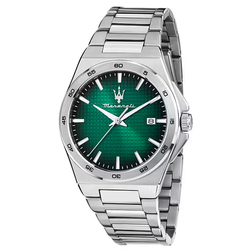 Orologio Maserati Velocità Slim 40 Mm Acciaio Braccialato Verde/Nero