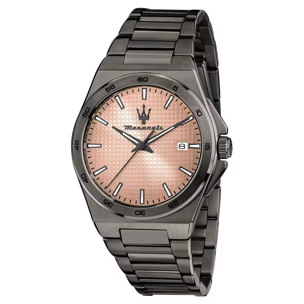 Orologio Maserati Velocità Slim 40 mm Acciaio Pvd Dark Gun Braccialato Quadrante Pvd Oro Rosa