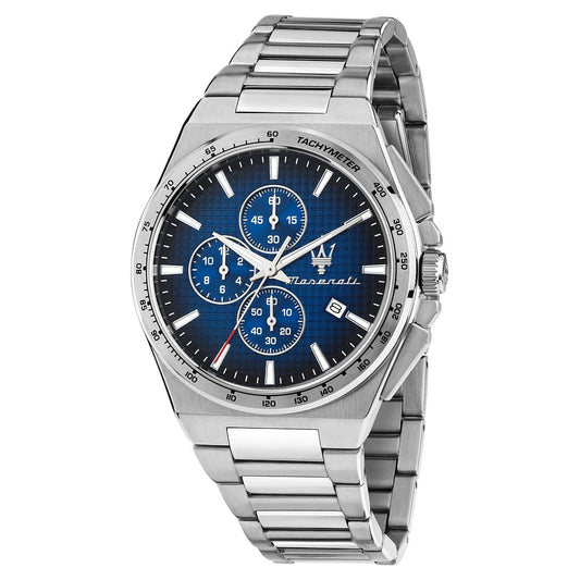 Orologio Maserati Time Velocità Slim Chrono 41 mm Acciaio Braccialato Sfumato Blu/Nero