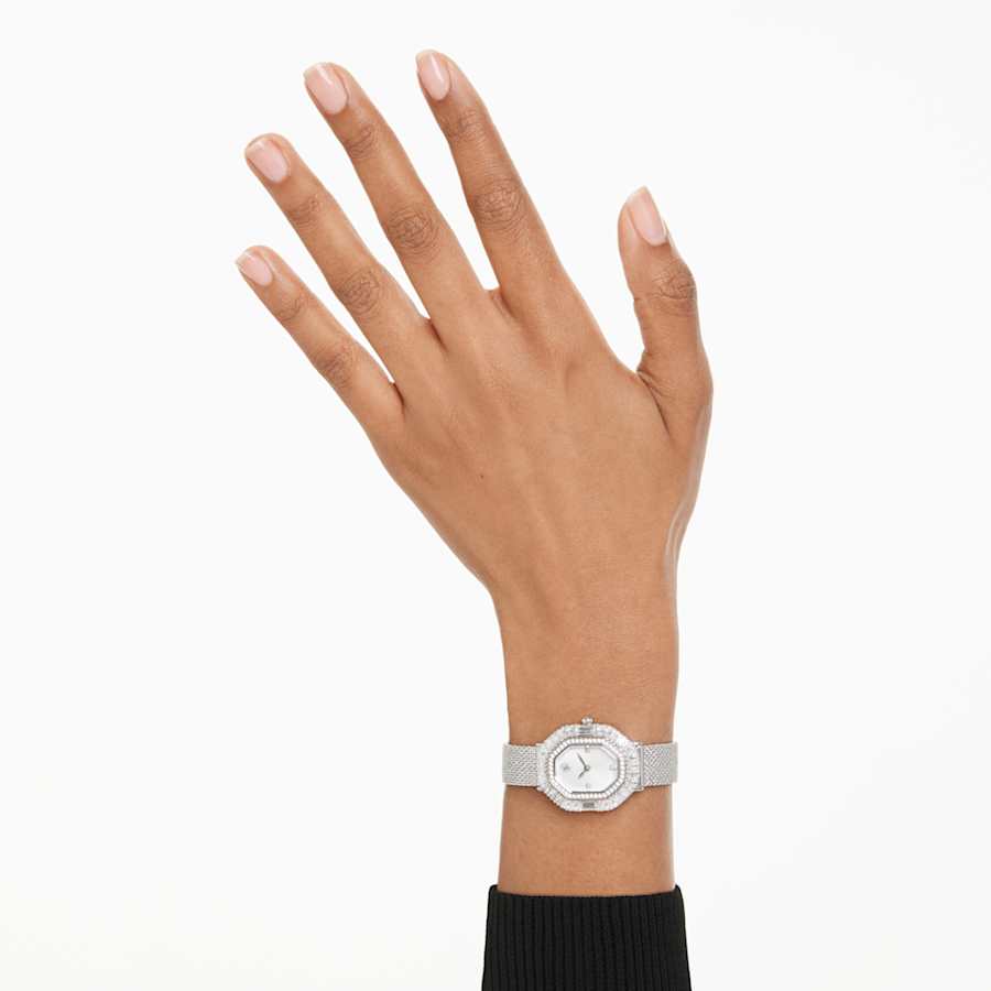 Orologio Swarovski Matrix octagon Bracciale di metallo, Tono argentato, Acciaio inossidabile