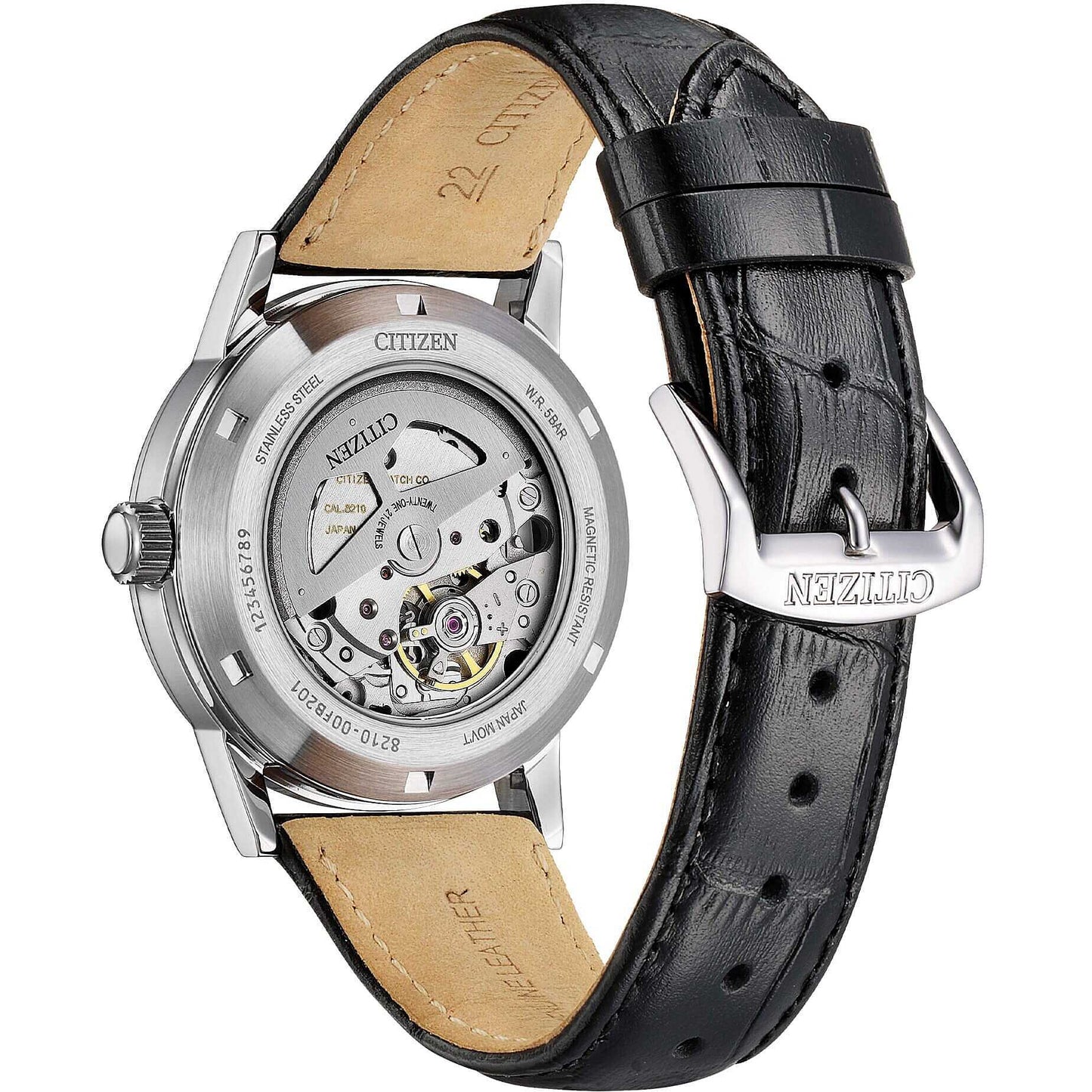 Orologio Citizen Of Action Automatico 40 mm Cinturino Pelle Nera