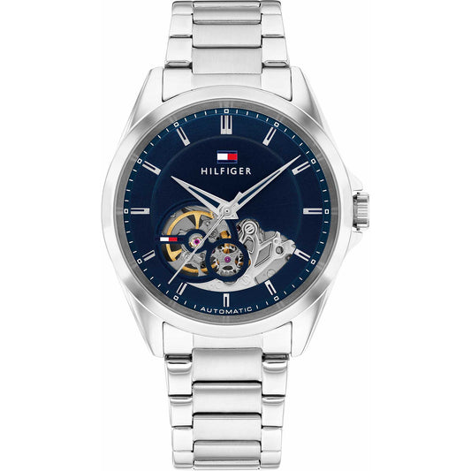 Orologio Tommy Hilfiger Baker Automatico 39 Mm Acciaio Braccialato Quadrante Blu/Scheletrato