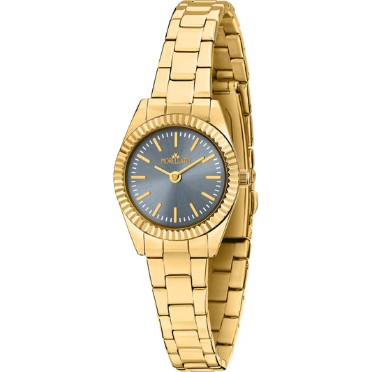 Orologio Morellato Magia Lady 24 Mm Pvd Oro Braccialato Azzurro