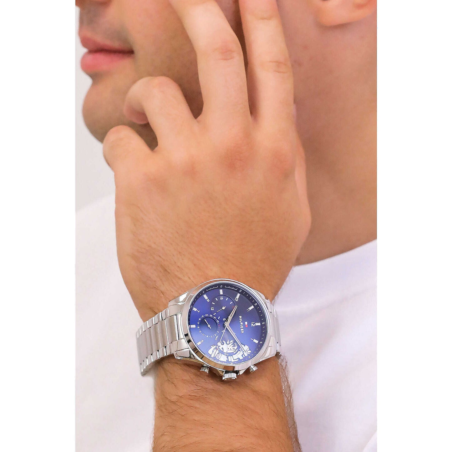 Orologio Tommy Hilfiger Baker Multi Chrono 44 mm Acciaio Braccialato