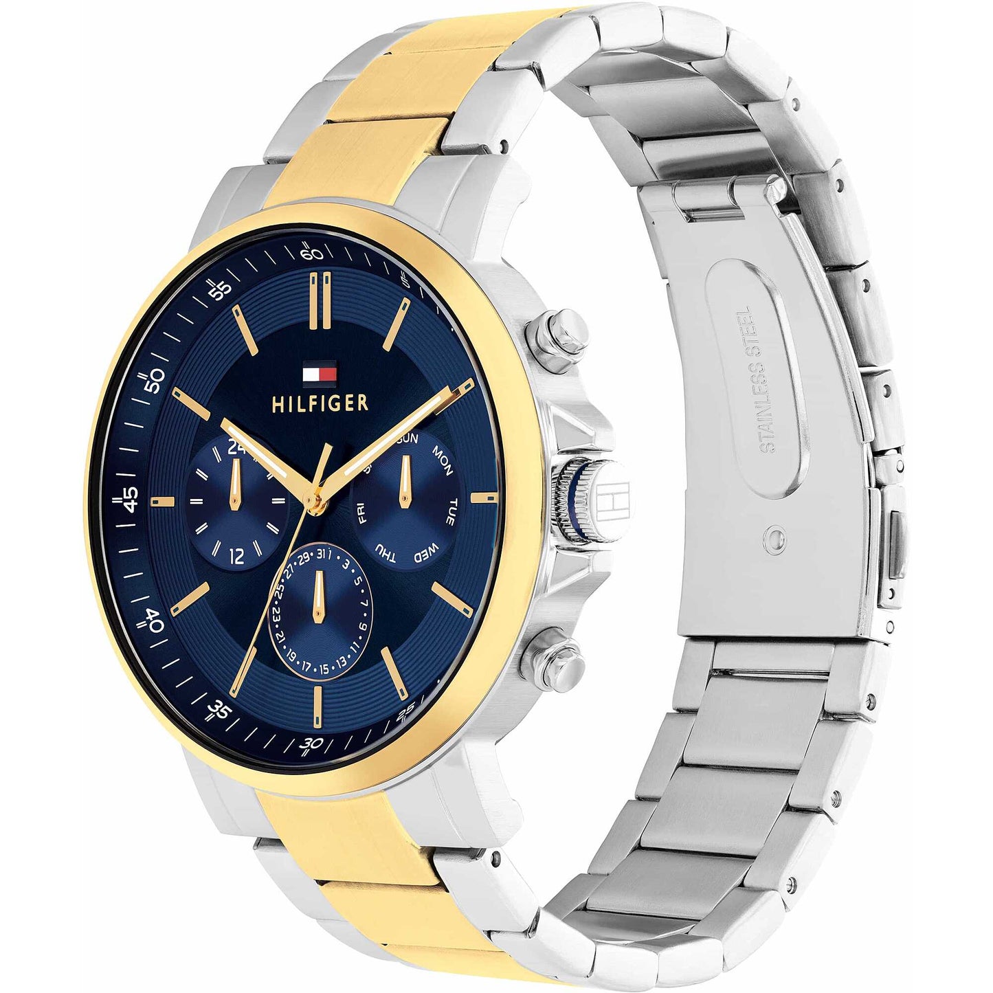 Orologio Tommy Hilfiger Legend Multi 44 mm Acciaio Pvd Oro Braccialato
